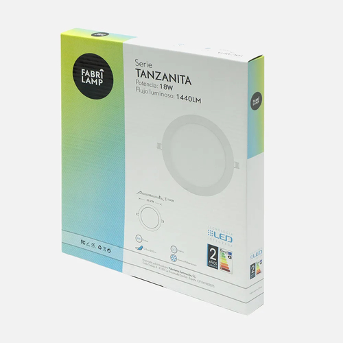 Abrila TANZANITA Blanco - Downlight Superficie 18 W 6500K