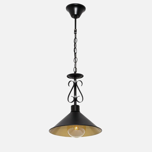 Abrila AZALEA Negro / Oro - Lámpara Rústica 1xE27 26 cm
