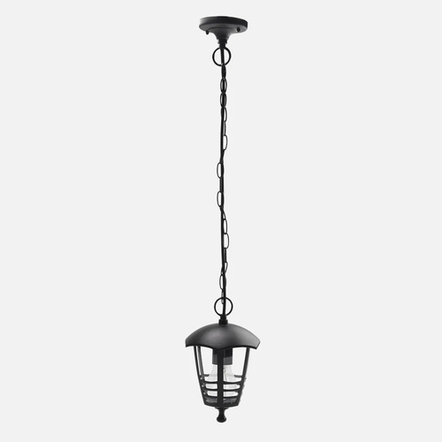 Abrila Alnilan Negro - Colgante Exterior Clásico Aluminio / Policarbonato 44 IP