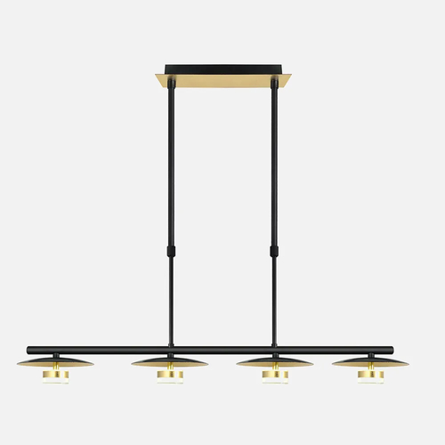 Abrila CIUDAD DEL CABO Negro / Oro - Lámpara Moderna 24 W