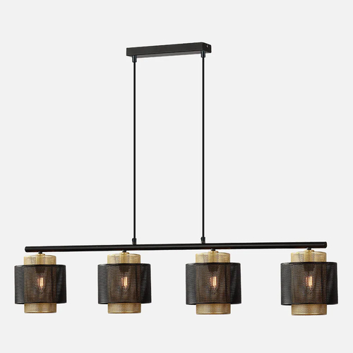 Abrila KYOTO Negro / Oro - Lámpara Moderna 4xE27