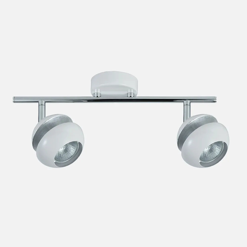 Abrila Beethoven Blanco / Plata - Foco Moderno 2xGU10