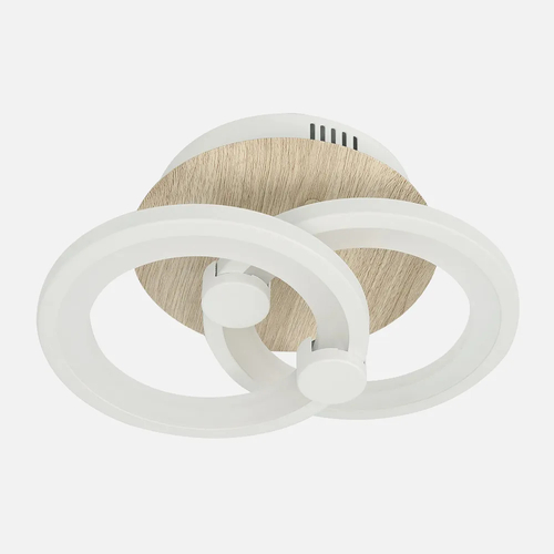 Abrila SYDNEY Blanco/Madera Clara - Lámpara Moderna 32 W