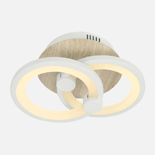 Abrila SYDNEY Blanco/Madera Clara - Lámpara Moderna 32 W