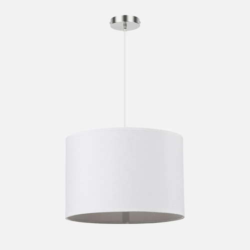 Abrila CHANZA Cromo / Blanco - Colgante Moderno 1xE27 30 cm