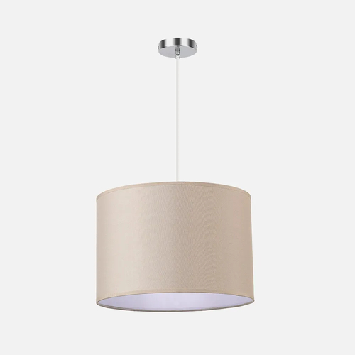 Abrila CHANZA Beige / Cromo - Colgante Moderno 1xE27 30 cm