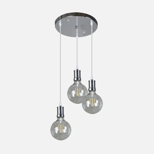 Abrila PRISCO Cromo - Lámpara Moderna 3xE27 24 W