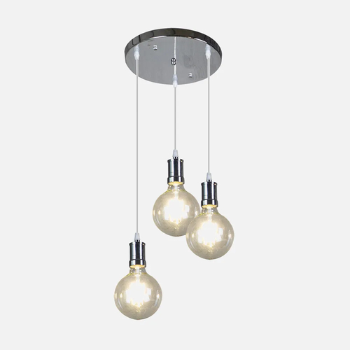 Abrila PRISCO Cromo - Lámpara Moderna 3xE27 24 W