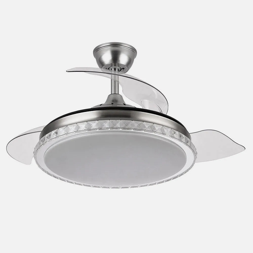 Abrila BILIKU Níquel - Ventilador de Techo Aspas Retráctiles 72 W F
