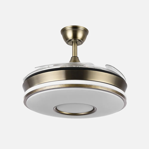 ABRILA DANI Cuero - Ventilador de Techo Aspas Retráctiles 59 W F