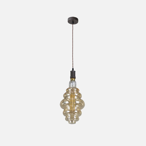 Abrila LORETO Marrón/Ámbar - Lámpara Moderna 1xE278 W