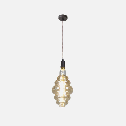 Abrila LORETO Marrón/Ámbar - Lámpara Moderna 1xE278 W