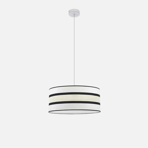 Abrila KARLA Blanco/Beis - Colgante Moderno 1xE27 40 cm
