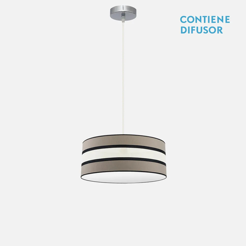 Abrila KARLA Topo/Beis - Colgante Moderno 1xE27 40 cm
