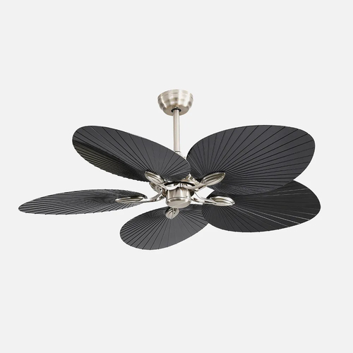 Abrila CHAW Niquel/Negro - Ventilador de Techo Aspas Normales 24 W con Luz F