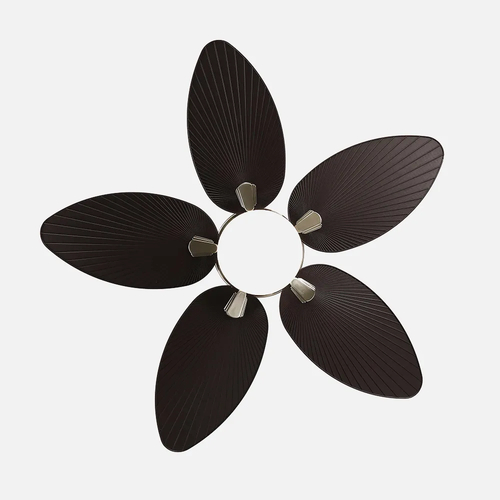Abrila BORASCO Niquel/Marrón - Ventilador de Techo Aspas Normales 24 W con Luz F