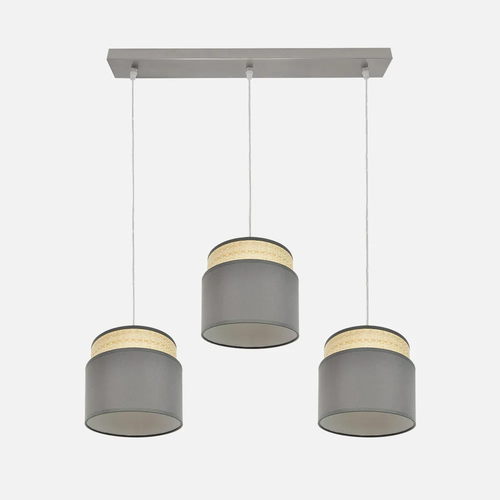 Abrila KANDY Natural/Gris - Lámpara Moderna 3xE27