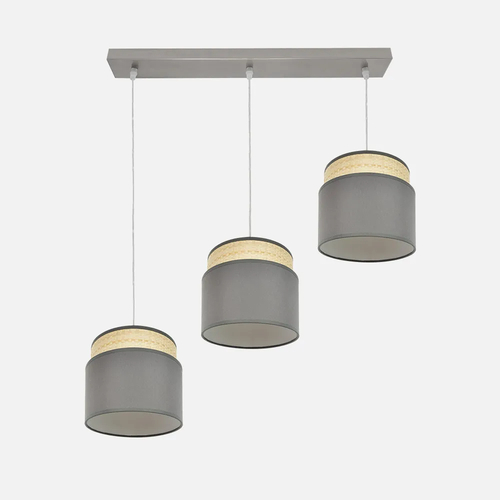 Abrila KANDY Natural/Gris - Lámpara Moderna 3xE27