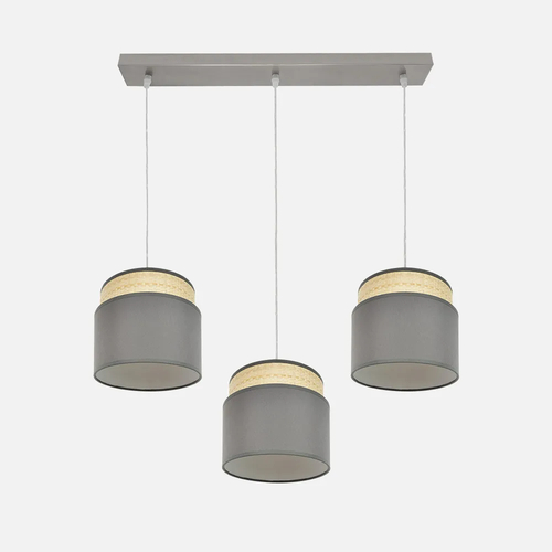 Abrila KANDY Natural/Gris - Lámpara Moderna 3xE27