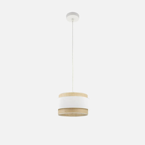 Abrila KANDY Natural/Blanco - Colgante Moderno 1xE27 30 cm