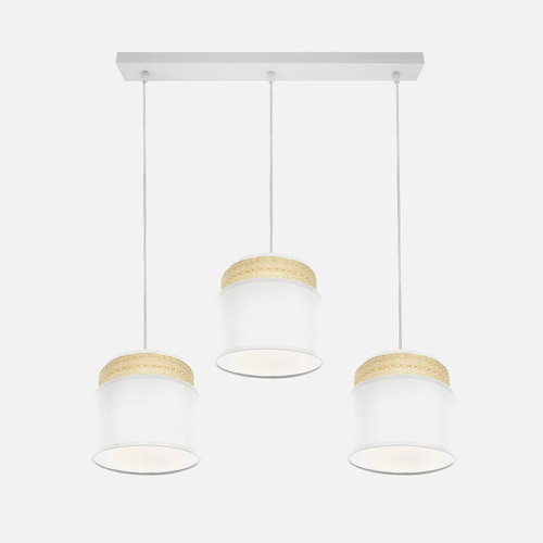 Abrila KANDY Natural/Blanco - Lámpara Moderna 3xE27