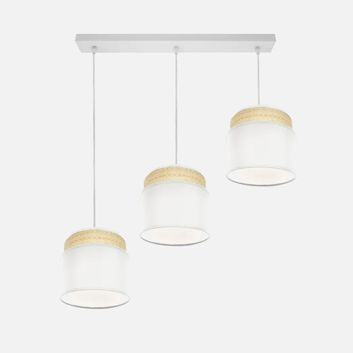 Abrila KANDY Natural/Blanco - Lámpara Moderna 3xE27