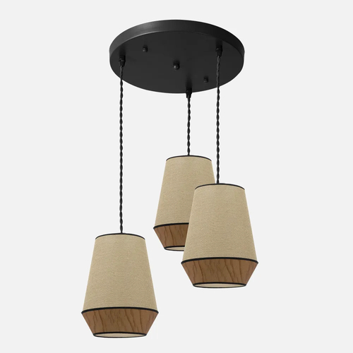 Abrila CAMPANA Saco/Marrón - Lámpara Moderna Regx36x36 Cm