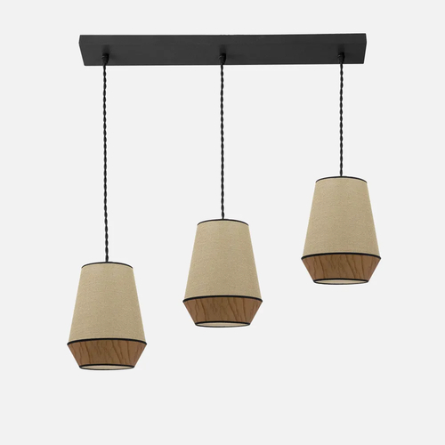 Abrila CAMPANA Saco/Marrón - Lámpara Moderna 3xE27