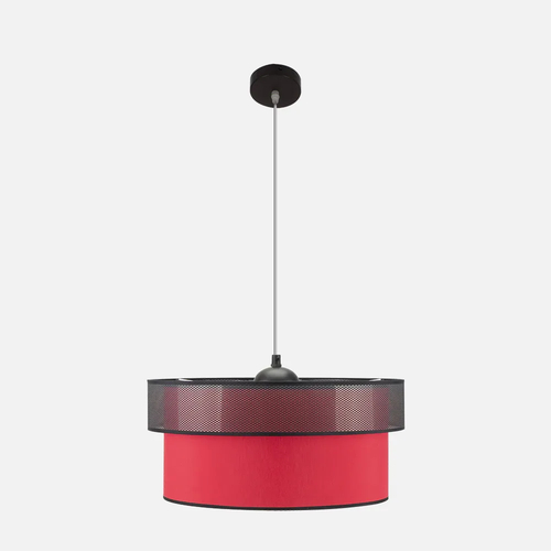 Abrila FELIX Negro/Rojo - Colgante Moderno 1xE27 50 cm