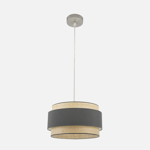 Abrila KANDY Natural/Gris - Colgante Moderno 1xE27 40 cm