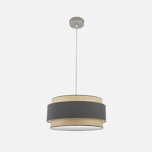 Abrila KANDY Natural/Gris - Colgante Moderno 2xE27 50 cm