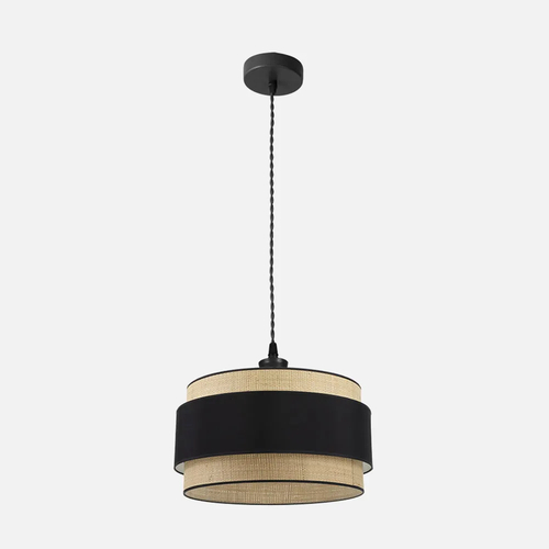 Abrila KANDY Negro / Natural - Colgante Moderno 1xE27 40 cm