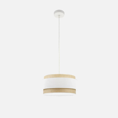 Abrila KANDY Natural/Blanco - Colgante Moderno 1xE27 40 cm