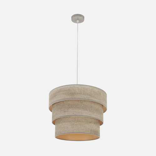 Abrila SMILE Níquel/Madera Gris - Colgante Moderno 1xE27 40 cm