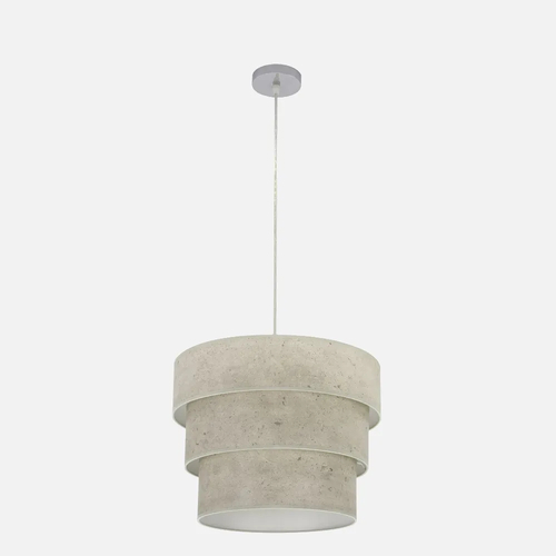 Abrila SMILE Cromo/Cemento Gris - Colgante Moderno 1xE27 40 cm
