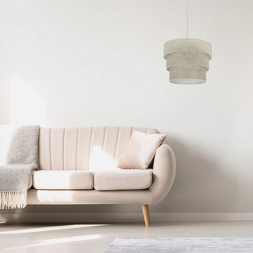 Abrila SMILE Cromo/Cemento Gris - Colgante Moderno 1xE27 40 cm