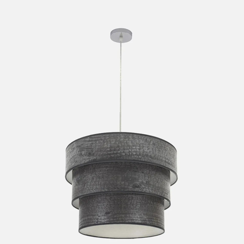 Abrila SMILE Cromo/Madera Negra - Colgante Moderno 3xE27 50 cm