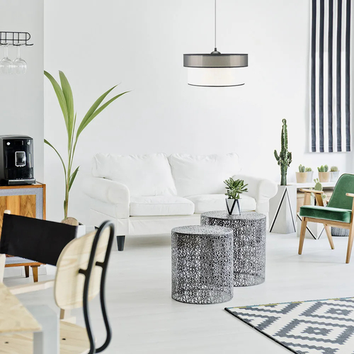 Abrila FELIX Negro/Blanco - Colgante Moderno 1xE27 50 cm
