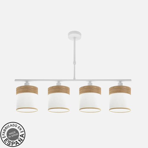 Abrila CLOE Blanco/Madera Clara - Lámpara Moderna 4xE14