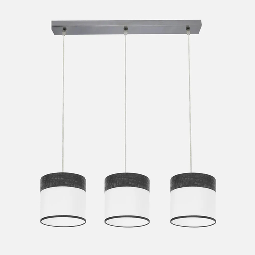 Abrila CLOE Cromo/Blanco-Madera Negra - Lámpara Moderna 3xE27
