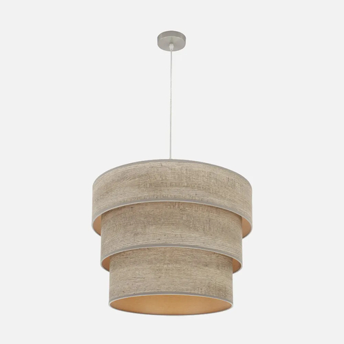 Abrila SMILE Níquel/Madera Gris - Colgante Moderno 3xE27 50 cm
