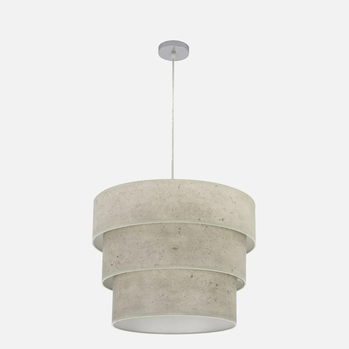 Abrila SMILE Cromo/Cemento Gris - Colgante Moderno 3xE27 50 cm