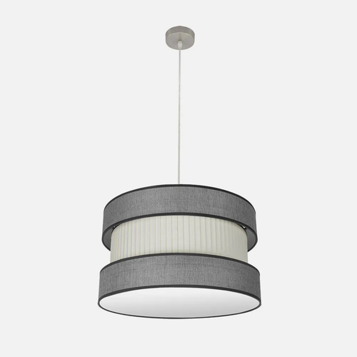 Abrila HOME Níquel/Gris-Beis - Colgante Moderno 2xE27 50 cm