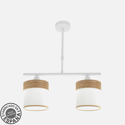 Abrila CLOE Blanco/Madera Clara - Lámpara Moderna 2xE14