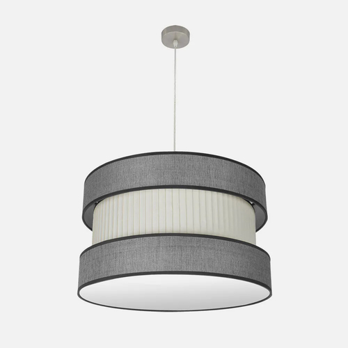 Abrila HOME Níquel/Gris-Beis - Colgante Moderno 3xE27 60 cm