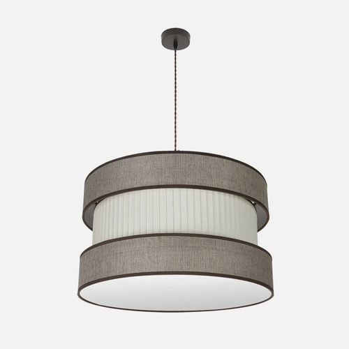 Abrila HOME Marrón/Beis-Marrón - Colgante Moderno 3xE27 60 cm