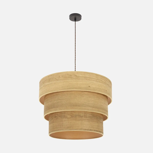 Abrila SMILE Marrón/Madera Clara - Colgante Moderno 3xE27 50 cm