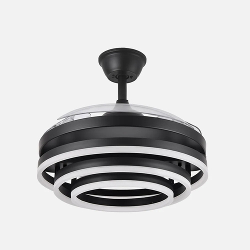 Abrila KAI Negro - Ventilador de Techo Aspas Retráctiles 72 W F