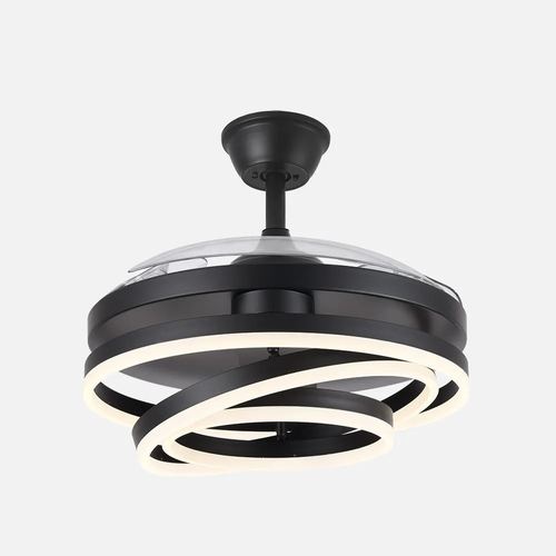 Abrila KAI Negro - Ventilador de Techo Aspas Retráctiles 72 W F