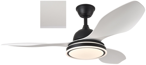 Abrila DATOO Negro/Blanco - Ventilador de Techo Aspas Normales 48 W F